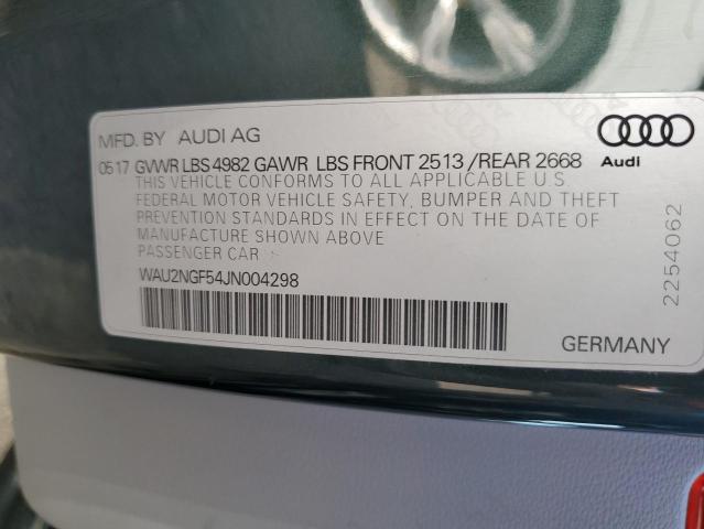 2018 AUDI A5 PRESTIG WAU2NGF54JN004298