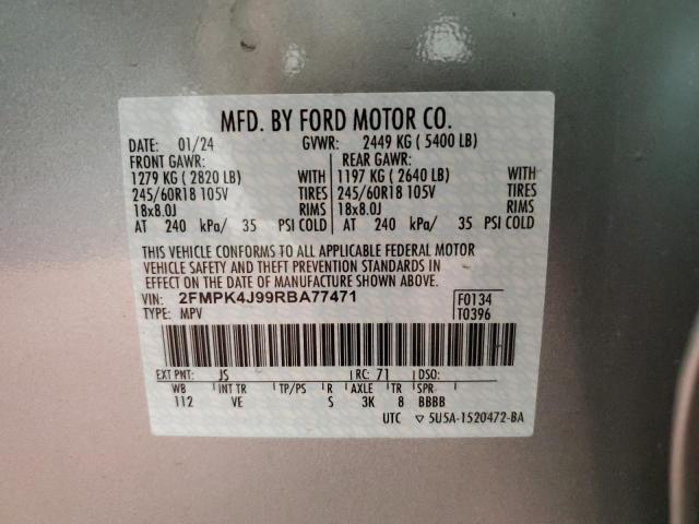 2024 FORD EDGE SEL - 2FMPK4J99RBA77471