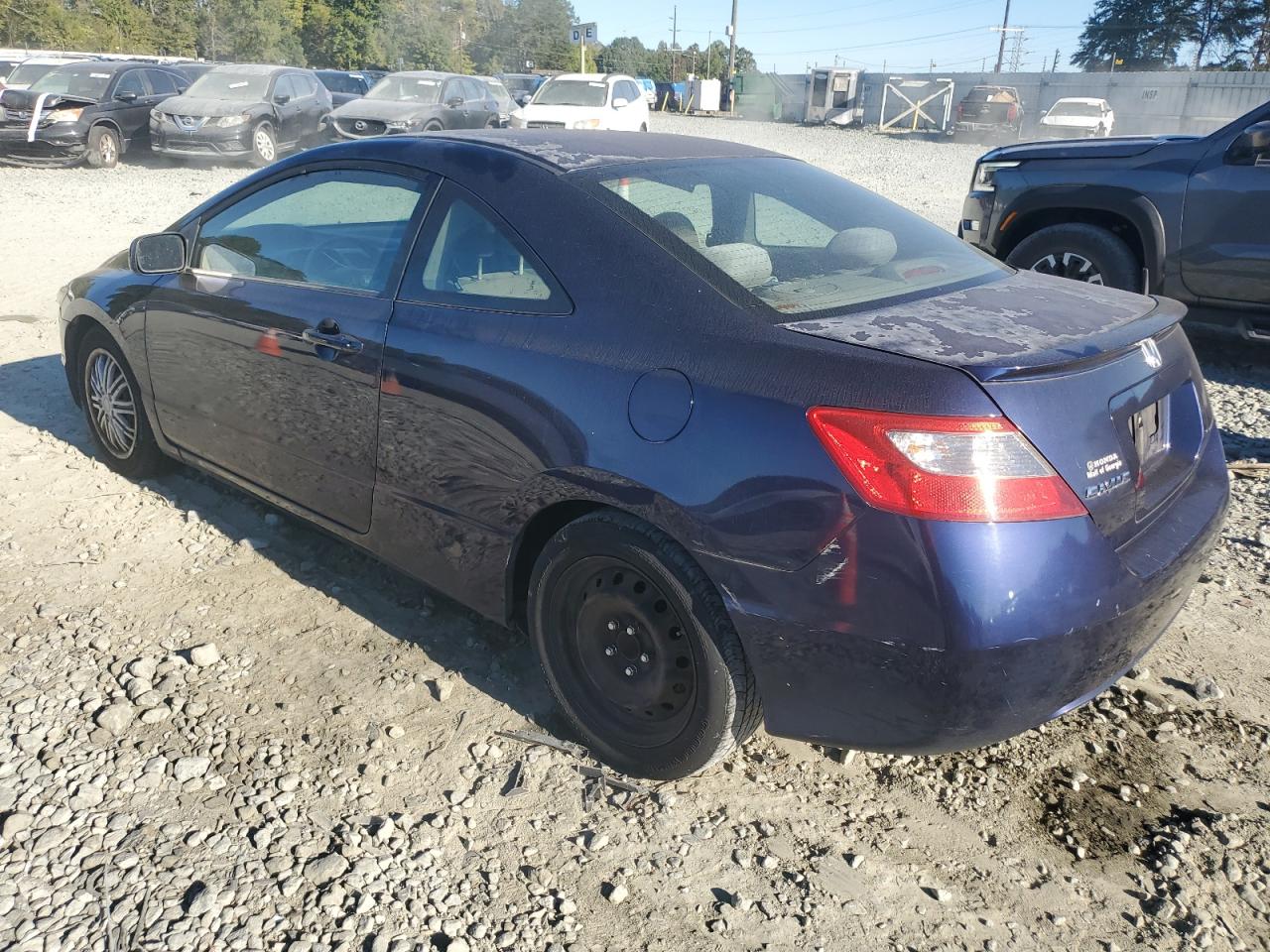 HONDA CIVIC LX 2011 blue coupe gas 2HGFG1B60BH513939 photo #3