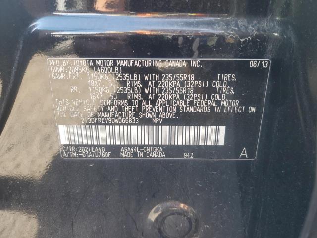 VIN 2T3DFREV9DW066833 2013 Toyota RAV4, Limited no.12