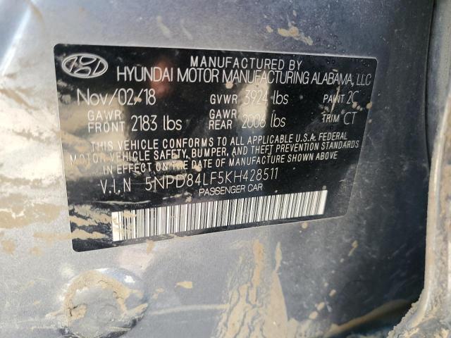 2019 HYUNDAI ELANTRA SE - 5NPD84LF5KH428511