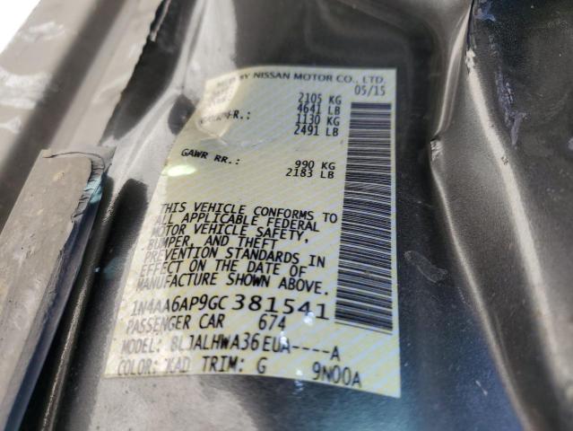 2016 NISSAN MAXIMA 3.5 1N4AA6AP9GC381541