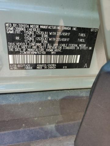 VIN 2T3W1RFV6MW163168 2021 TOYOTA RAV4 no.12