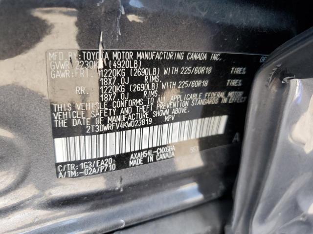 2019 TOYOTA RAV4 LIMIT - 2T3DWRFV4KW023819