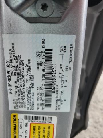 VIN 3FA6P0PU8HR327505 2017 Ford Fusion, Se Phev no.12