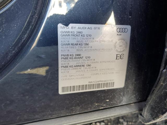 2017 AUDI Q5 PREMIUM - WA1C2AFP6HA031531