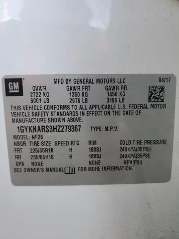 2017 CADILLAC XT5 - 1GYKNARS3HZ279367