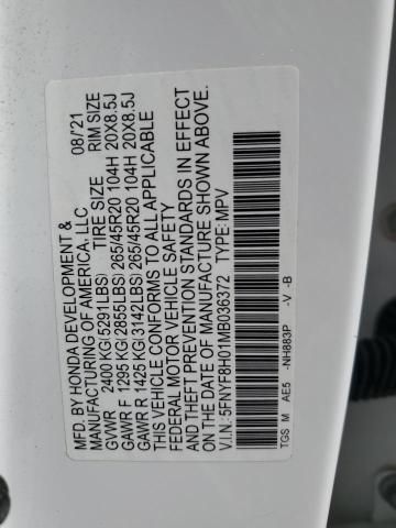 2021 HONDA PASSPORT E - 5FNYF8H01MB036372