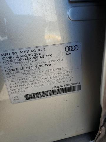 2016 AUDI Q5 PREMIUM - WA1L2AFP3GA004964