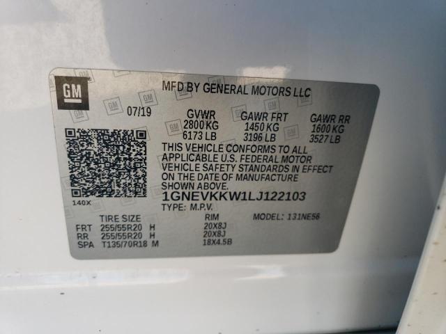 2020 CHEVROLET TRAVERSE P - 1GNEVKKW1LJ122103