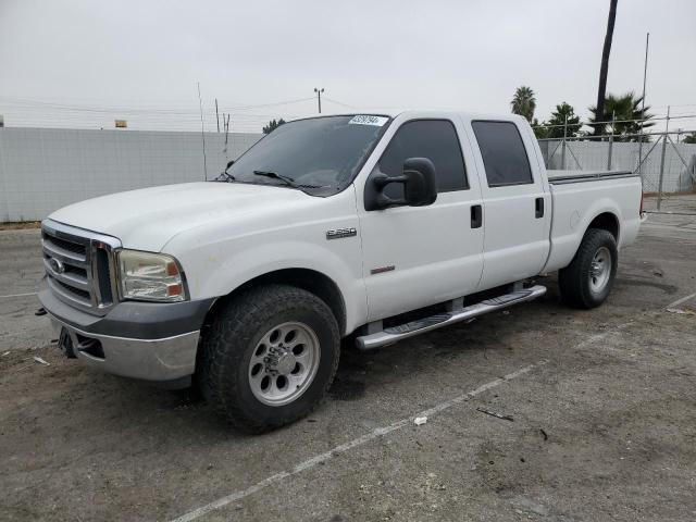 FORD F250 SUPER 2007 white crew pic diesel 1FTSW20P57EA93773 photo #1