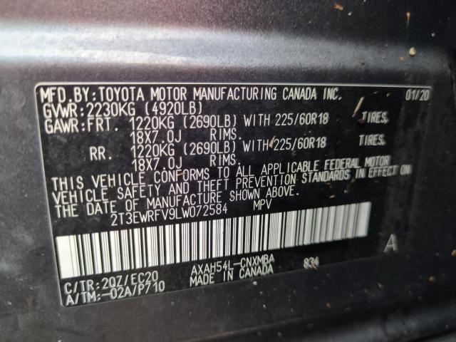 2020 TOYOTA RAV4 XSE - 2T3EWRFV9LW072584