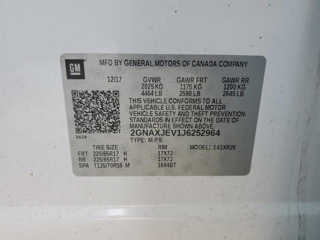 VIN 2GNAXJEV1J6252964 2018 Chevrolet Equinox, LT no.14