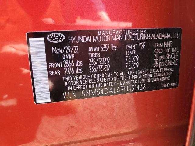 VIN 5NMS4DAL6PH531436 2023 Hyundai Santa Fe, Limited no.14