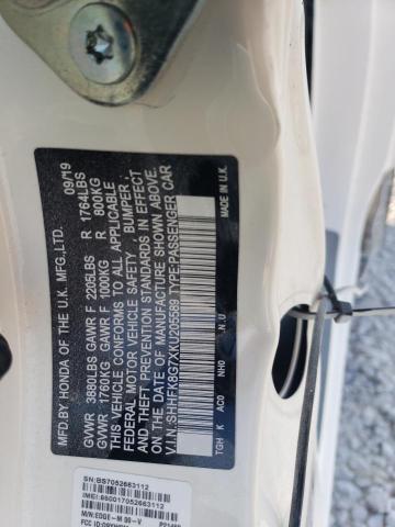 SHHFK8G7XKU205589 2019 HONDA CIVIC
