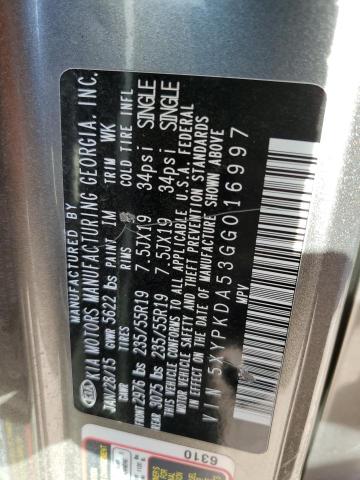 2016 KIA SORENTO SX - 5XYPKDA53GG016997