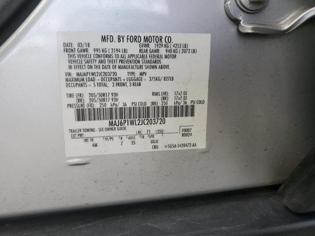 2018 FORD ECOSPORT T - MAJ6P1WL2JC203720