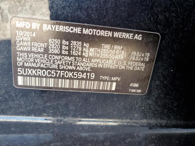 VIN 5UXKR0C57F0K59419 2015 BMW X5, Xdrive35I no.13