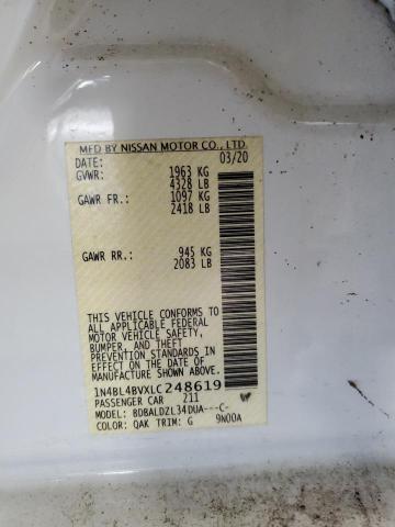 2020 NISSAN ALTIMA S - 1N4BL4BVXLC248619