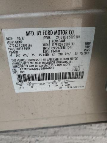 2018 FORD EDGE SEL - 2FMPK3J98JBB04609