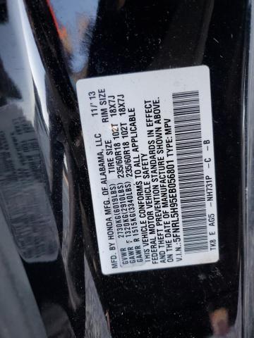 VIN 5FNRL5H95EB056801 2014 Honda Odyssey, Touring no.12