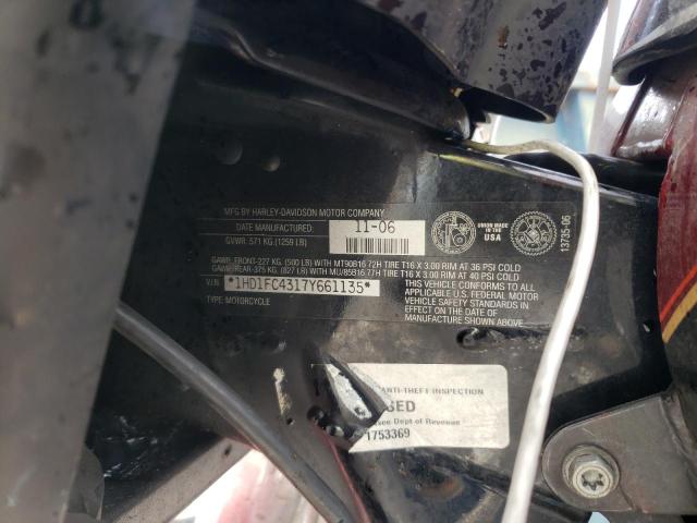 2007 HARLEY-DAVIDSON FLHTCUI 1HD1FC4317Y661135