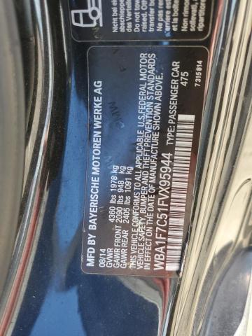 VIN WBA1F7C51FVX95944 2015 BMW 2 SERIES no.12