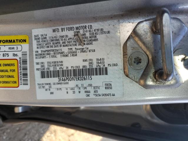 VIN 3FA6P0D97ER326115 2014 Ford Fusion, Titanium no.12