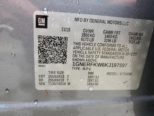2019 CHEVROLET TRAVERSE L - 1GNERFKW6KJ197597