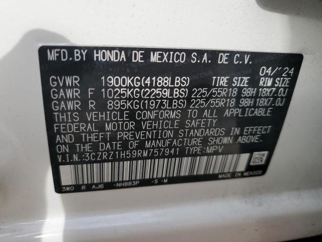 VIN 3CZRZ1H59RM757941 2024 HONDA HR-V no.13