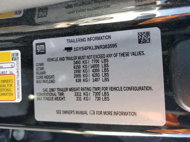 2022 CADILLAC ESCALADE E 1GYS4PKL3NR363595
