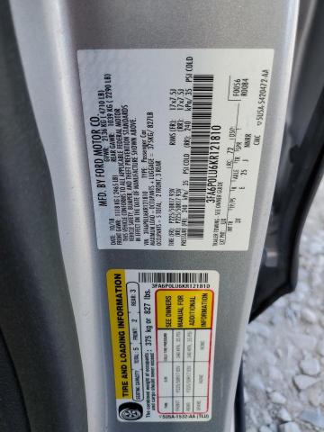 2019 FORD FUSION SE - 3FA6P0LU6KR121810