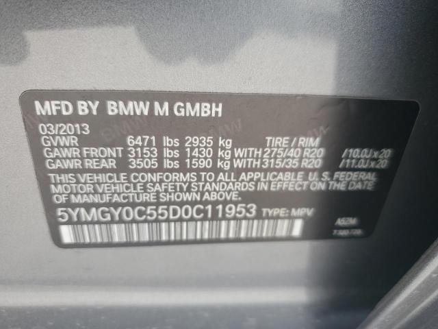 VIN 5YMGY0C55D0C11953 2013 BMW X5, M no.13