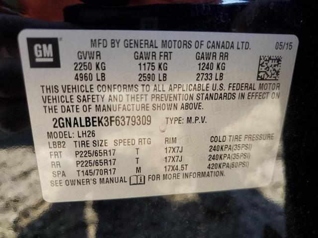 2015 CHEVROLET EQUINOX LT - 2GNALBEK3F6379309