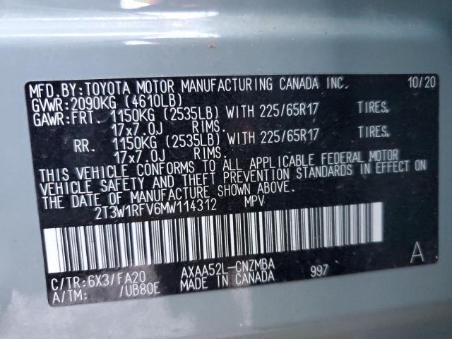 2021 TOYOTA RAV4 XLE - 2T3W1RFV6MW114312