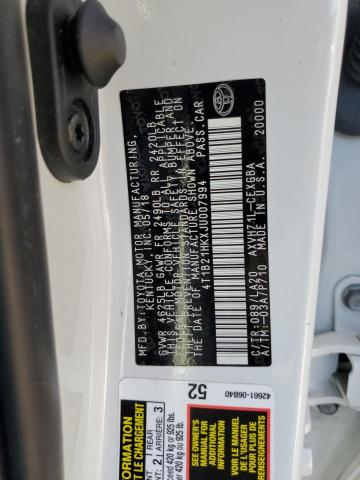 2018 TOYOTA CAMRY HYBR - 4T1B21HKXJU007994