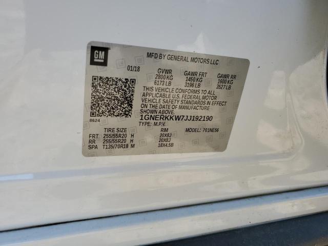 2018 CHEVROLET TRAVERSE P - 1GNERKKW7JJ192190