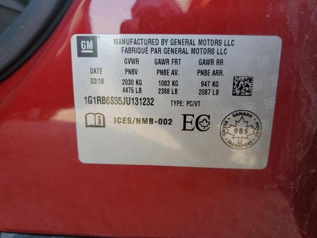 2018 CHEVROLET VOLT PREMI - 1G1RB6S55JU131232