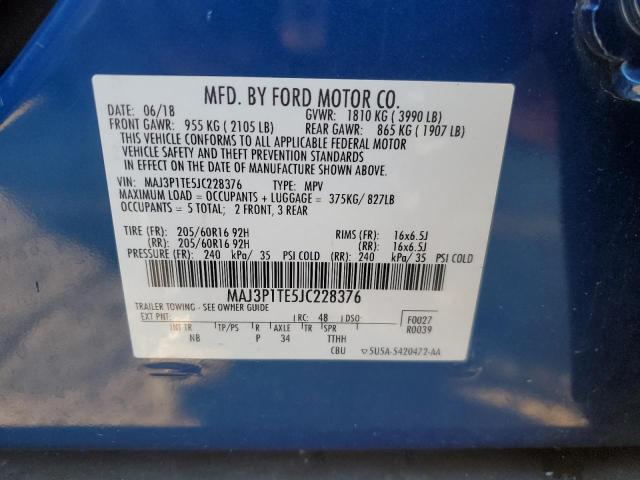 2018 FORD ECOSPORT S - MAJ3P1TE5JC228376