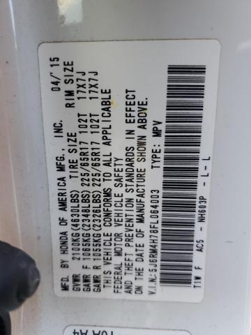 2015 HONDA CR-V EXL - 5J6RM4H78FL064003