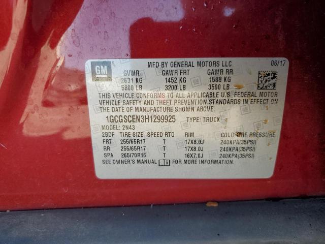 2017 CHEVROLET COLORADO L - 1GCGSCEN3H1299925
