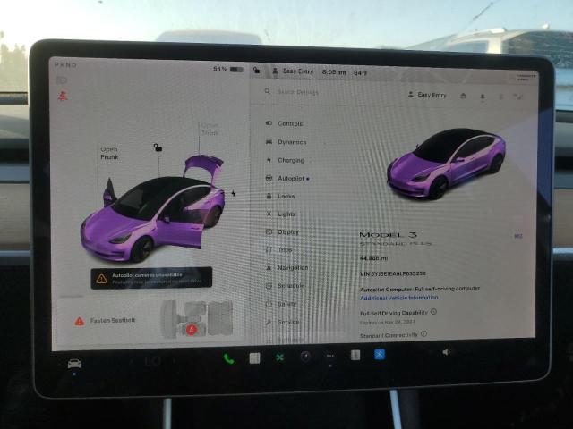 VIN 5YJ3E1EA9LF633236 2020 TESLA MODEL 3 no.9