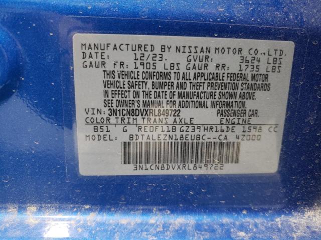 VIN 3N1CN8DVXRL849722 2024 Nissan Versa, S no.13