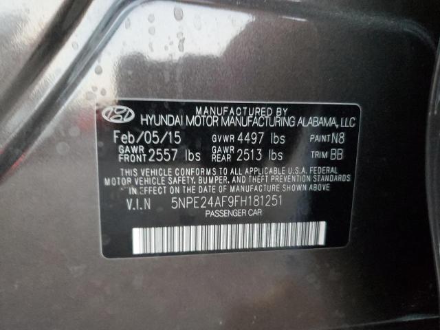 VIN 5NPE24AF9FH181251 2015 Hyundai Sonata, SE no.13