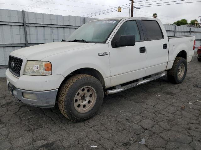 FORD F150 SUPER 2005 white crew pic gas 1FTPW14595FA24150 photo #1