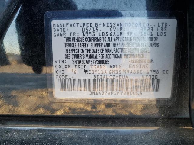 VIN 3N1AB7AP5FY280065 2015 Nissan Sentra, S no.12