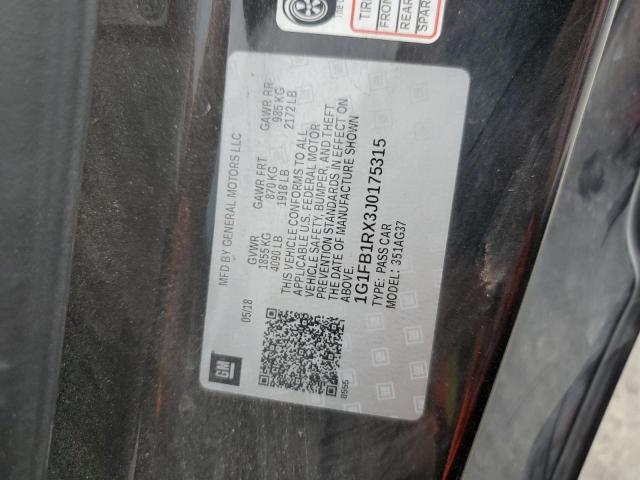 2018 CHEVROLET CAMARO LT - 1G1FB1RX3J0175315