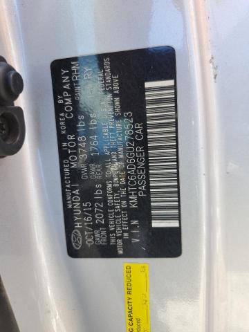 2016 HYUNDAI VELOSTER - KMHTC6AD6GU278523