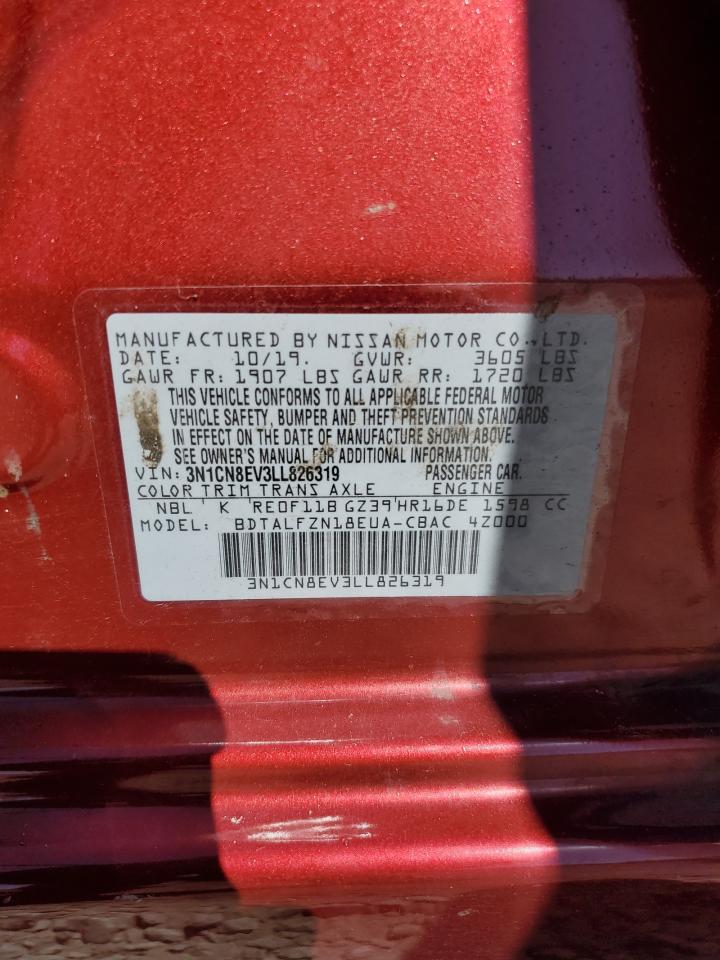 Lot #2952963460 2020 NISSAN VERSA SV