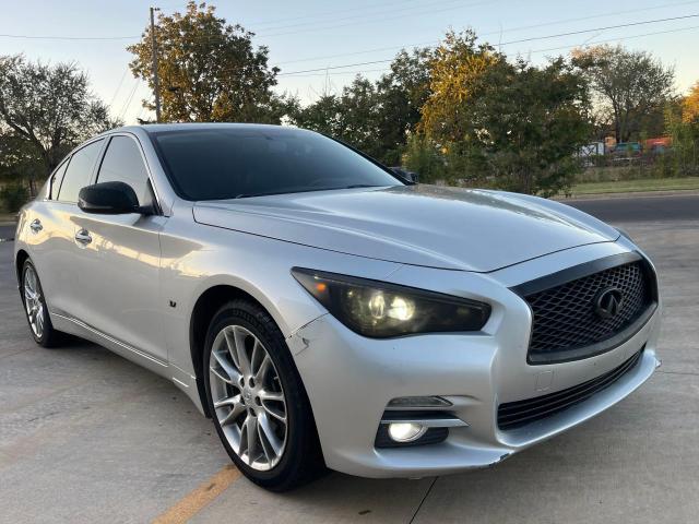 INFINITI Q50 BASE 2014 silver sedan 4d gas JN1BV7AR2EM687968 photo #1